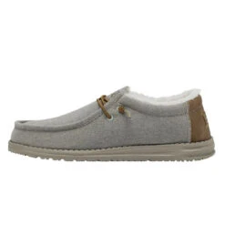 'Hey Dude' Men's Wally - Herringbone Grey -Hey Dude Shop 110063133 WALLY HERRINGBONE GREY LEFT 1 1024x1024@2x
