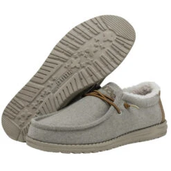'Hey Dude' Men's Wally - Herringbone Grey -Hey Dude Shop 110063133 WALLY HERRINGBONE GREY LEFT 3 1024x1024@2x