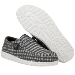 Hey Dude Men's Wally Patriotic Grey Shoes 110063196 7 Hey Dude Men's Wally Patriotic Grey Shoes 110063196 -Hey Dude Shop 110063196 WALLY GREYED PATRIOTIC 03