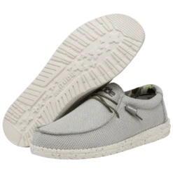 Hey Dude Men's Wally Sox Fog Shoes 110353080 -Hey Dude Shop 110353080 WALLY SOX FOG LEFT 3 1