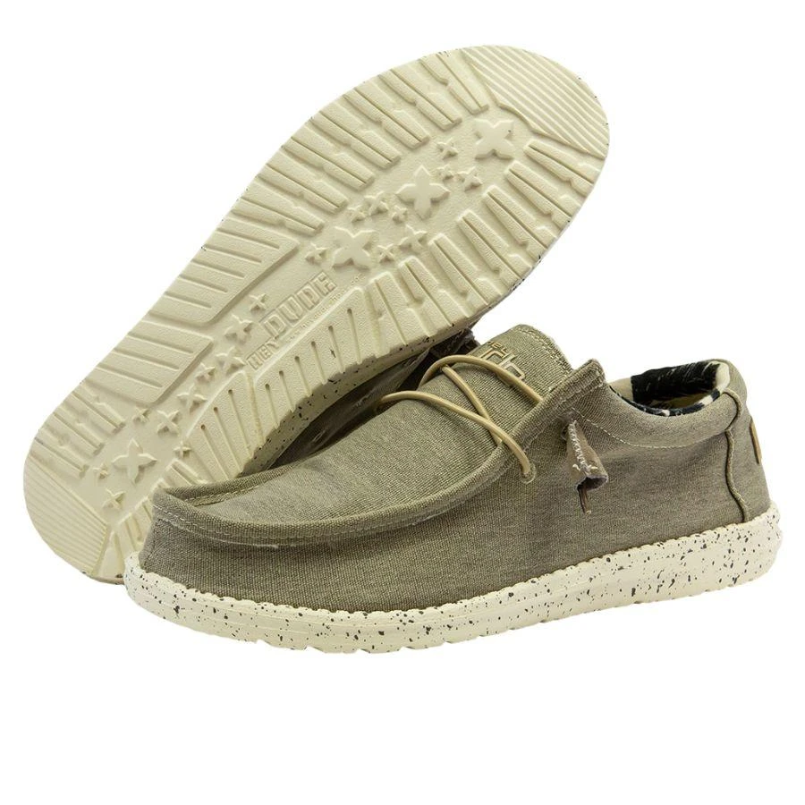 Hey Dude Men's Wally Stretch Beige Shoes 110380500 4 Hey Dude Men's Wally Stretch Beige Shoes 110380500 - Image 4