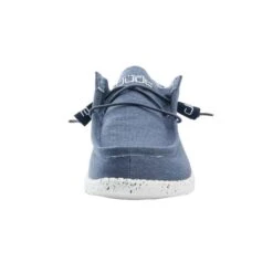 Hey Dude Men's Wally Stretch Blue Shoes 110382600 -Hey Dude Shop 110382600 WALLY STRETCH BLUE 04