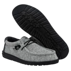 Hey Dude® Men's Wally Stretch Dark Web Light Grey Shoes 110383385 8 Hey Dude® Men's Wally Stretch Dark Web Light Grey Shoes 110383385 -Hey Dude Shop 110383385 7