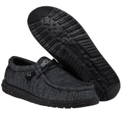 Hey Dude Men's Wally Stretch Midnight Bunker Shoes 110384770 -Hey Dude Shop 110384770 WALLY STRETCH MIDNIGHT BUNKER 3