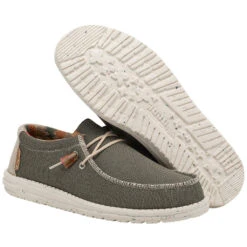 Hey Dude Men's Wally Eco Sox Algae Slip On Shoes 112478354 -Hey Dude Shop 112478354 WALLY ECO SOX ALGAE LEFT 33