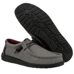 Hey Dude® Men's Wally Eco Ascend Ripstop Grey Shoes 112623335 -Hey Dude Shop 112623335d