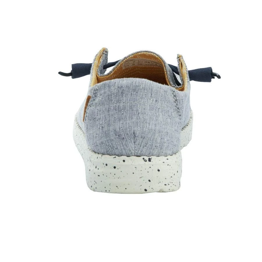 Hey Dude Ladies Wendy Linen Chambray White Blue Shoes 121410119 5 Hey Dude Ladies Wendy Linen Chambray White Blue Shoes 121410119 - Image 5