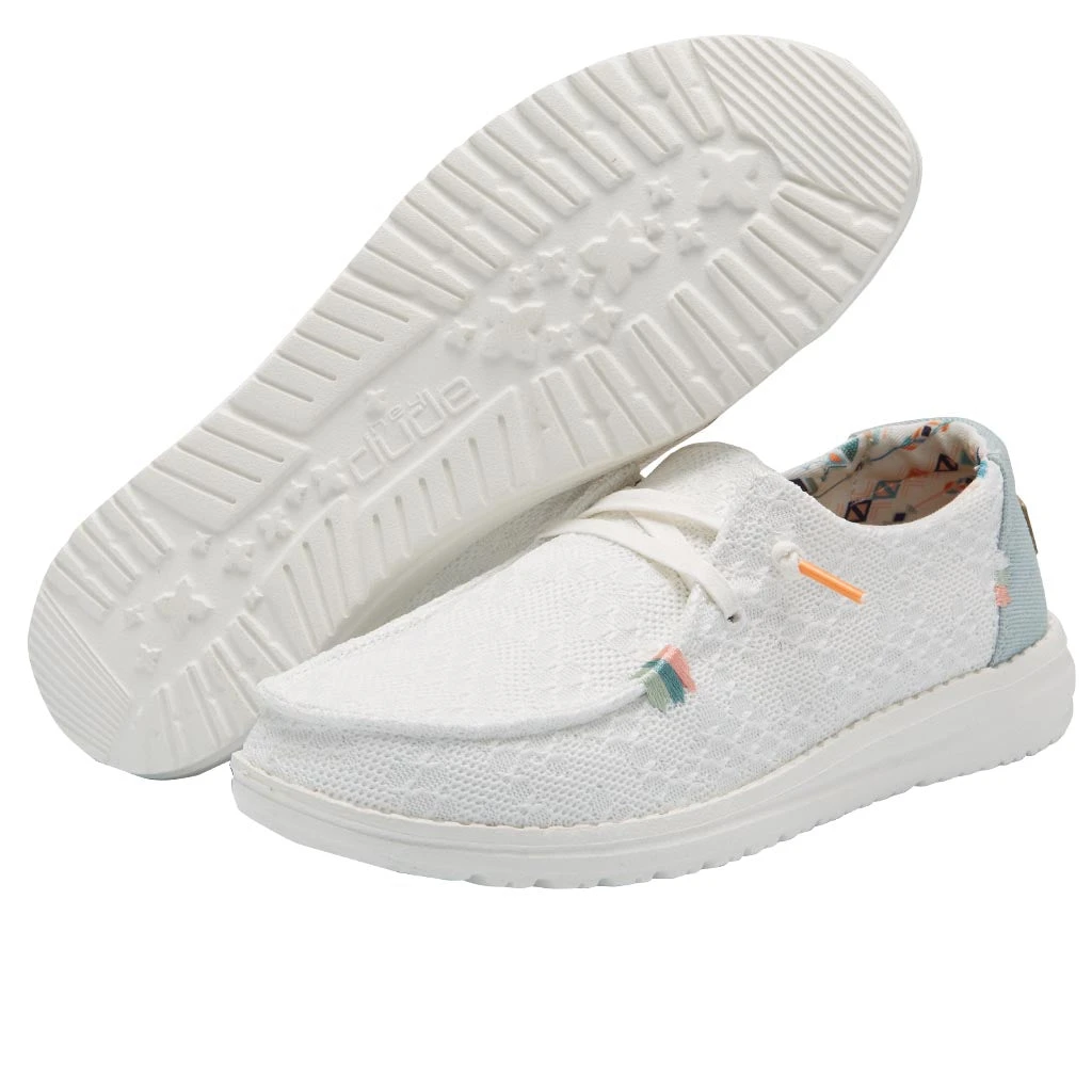 Hey Dude Ladies Wendy Boho White Crochet Shoes 121410164 3 Hey Dude Ladies Wendy Boho White Crochet Shoes 121410164 - Image 3