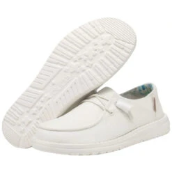 Hey Dude® Ladies Wendy Classic Silk Moon White Shoes 121410211 -Hey Dude Shop 121410211 Hey Dude Womens Wendy Classic Silk Moon Shoes kowear 03 38529