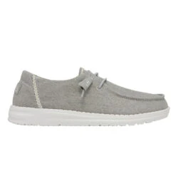 Hey Dude Ladies Wendy Chambray Braid Grey Shoes 121413327 -Hey Dude Shop 121413327 WENDY CHAMBRAY BRAID GREY LEFT 11