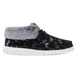 Hey Dude Ladies Britt Abstract Grey Leopard Shoes 121773280 -Hey Dude Shop 121773280 BRITT ABSTRACT GREY LEOPARD 1