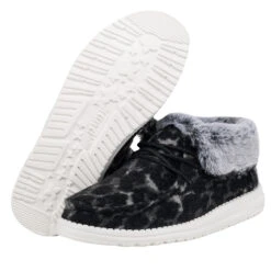 Hey Dude Ladies Britt Abstract Grey Leopard Shoes 121773280 -Hey Dude Shop 121773280 BRITT ABSTRACT GREY LEOPARD 3