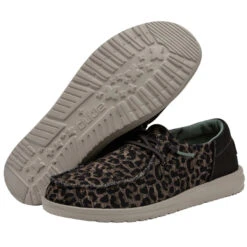 Hey Dude Women's Wendy Sox Leo Brown Shoes 121921569 -Hey Dude Shop 121921569 WENDY SOX LEO BROWN LEFT 3