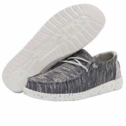 Hey Dude Ladies Wendy Sox Dark Grey Shoes 121923008 -Hey Dude Shop 121923008 WENDY SOX DARK GREY 03