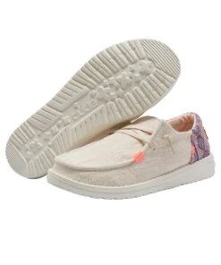Hey Dude Women's BOHO Pink Beige Wendy Funk Shoe