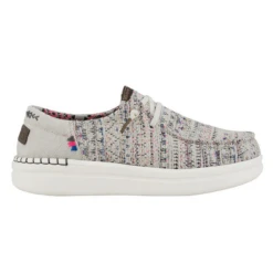 Hey Dude Ladies Wendy Rise Boho White Slip On Shoe 121940213 -Hey Dude Shop 121940213A