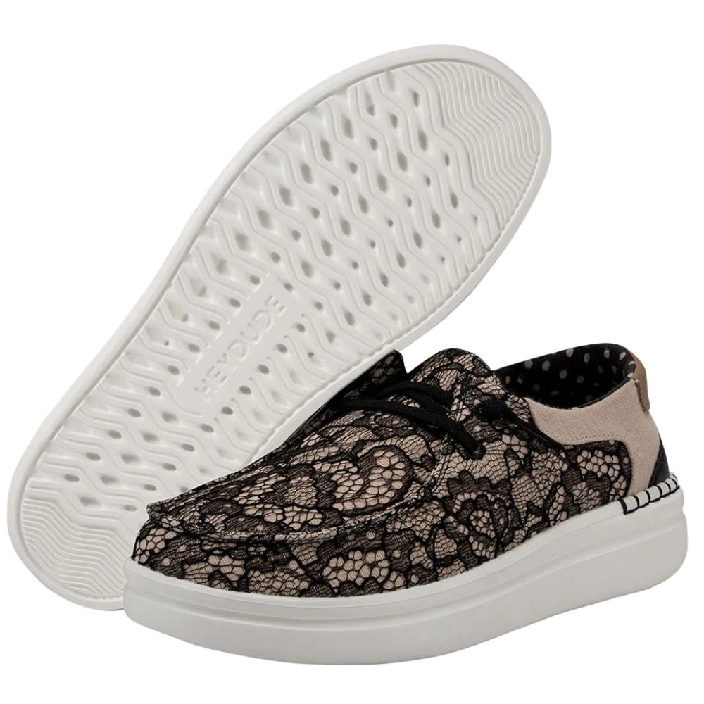 'Hey Dude' Women's Wendy Rise - Lace Black 3 'Hey Dude' Women's Wendy Rise - Lace Black - Image 3