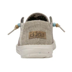 Hey Dude Ladies Wendy Natural Rose Grey Slip On Shoes 122155005 9 Hey Dude Ladies Wendy Natural Rose Grey Slip On Shoes 122155005 -Hey Dude Shop 122155005 WENDY NATURAL ROSE LEFT 5