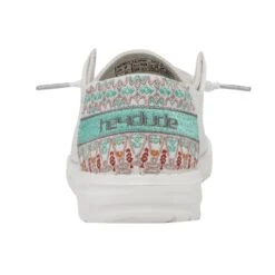 Hey Dude Ladies Wendy Flora Lily White Casual Shoes 40064-1JV -Hey Dude Shop 122160215 WENDY FLORA LILY WHTE 6