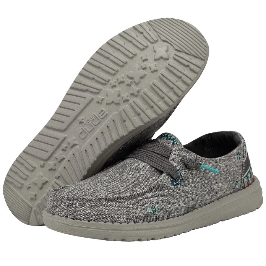 'Hey Dude' Women's Wendy Flora - Tulip Grey 3 'Hey Dude' Women's Wendy Flora - Tulip Grey - Image 3