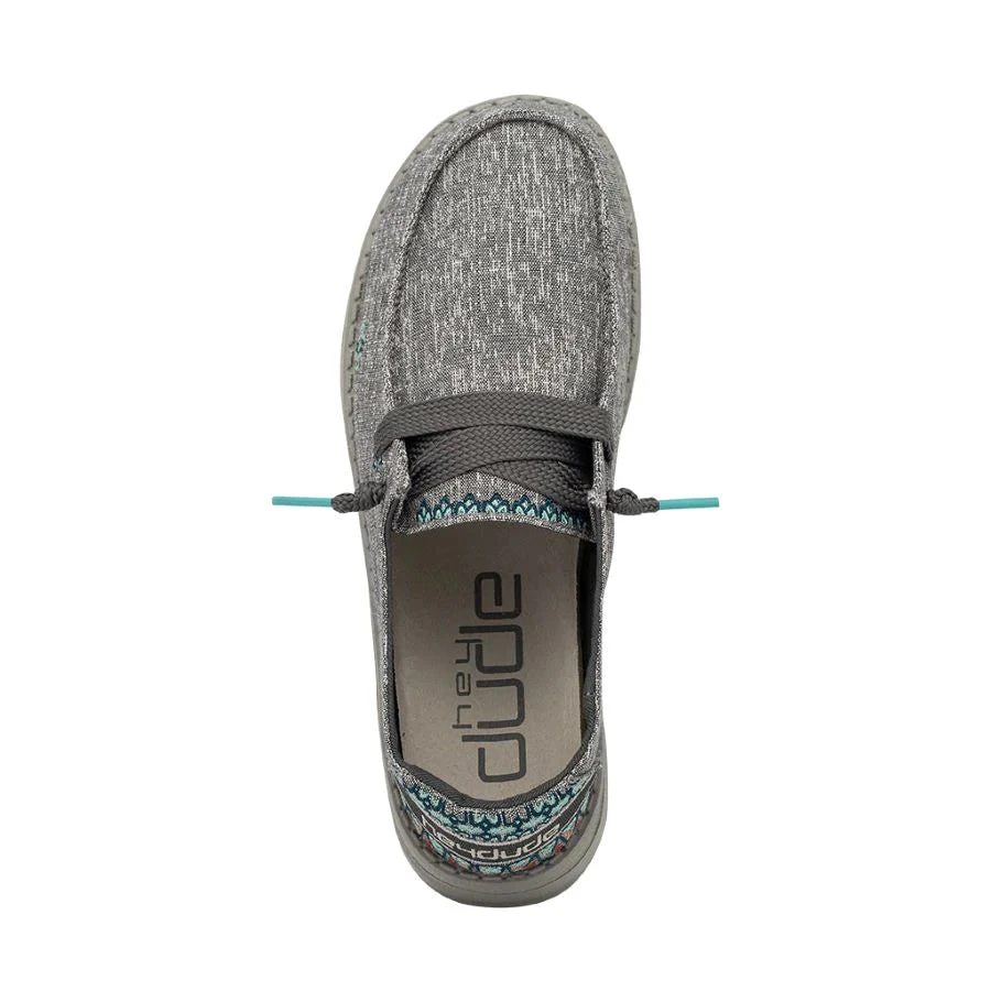 'Hey Dude' Women's Wendy Flora - Tulip Grey 2 'Hey Dude' Women's Wendy Flora - Tulip Grey - Image 2