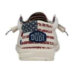 'Hey Dude' Men's Wally Patriotic - Off White Patriotic -Hey Dude Shop 40001 1K1 WALLYPATRIOTIC OFFWHITEPATRIOTIC LEFTBACK 1024x1024@2x