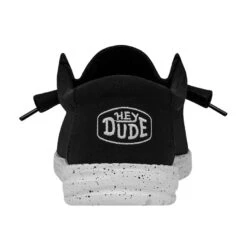 'Hey Dude' Men's Wally Slub Canvas - Black -Hey Dude Shop 40009 001 WALLYSLUBCANVAS BLACK LEFTBACK 1024x1024@2x
