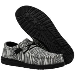 Hey Dude Men's Wally Serape Gravel Black Slip On Shoes 40017-0YB 7 Hey Dude Men's Wally Serape Gravel Black Slip On Shoes 40017-0YB -Hey Dude Shop 40017 0YB WALLY SERAPE BLACK GRAVEL LEFT 311