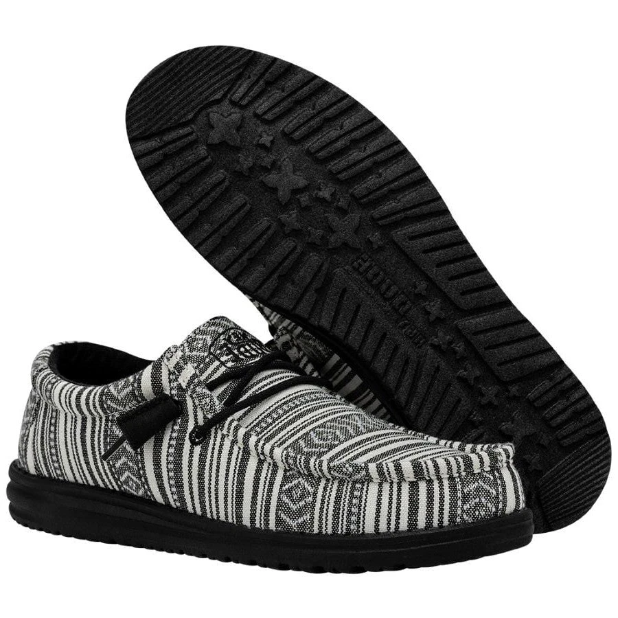 Hey Dude Men's Wally Serape Gravel Black Slip On Shoes 40017-0YB 3 Hey Dude Men's Wally Serape Gravel Black Slip On Shoes 40017-0YB - Image 3