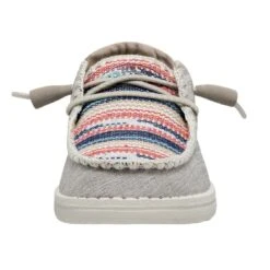 Hey Dude Ladies Boho Blanket Bryce Grey Slip On Shoes 40056-3UN -Hey Dude Shop 40056 3UN WENDY BOHO BLANKET BRYCE LEFT 4 1 1
