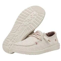 'Hey Dude' Women's Wendy Stretch Boho Fleur - Sand 8 'Hey Dude' Women's Wendy Stretch Boho Fleur - Sand -Hey Dude Shop 40082 202 WENDYSTRETCHBOHOFLUER SAND PAIRBOTTOM 1024x1024@2x