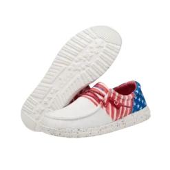 Hey Dude® Womens Wendy Sox Tri Patriotic Americana Shoes 40157-9BH 8 Hey Dude® Womens Wendy Sox Tri Patriotic Americana Shoes 40157-9BH -Hey Dude Shop 40157e