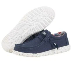 Hey Dude Men's Wally Stretch Blue Shoes 110382600 -Hey Dude Shop 57 24bb66e9 7db7 4021 83aa 1fb27cd60b49