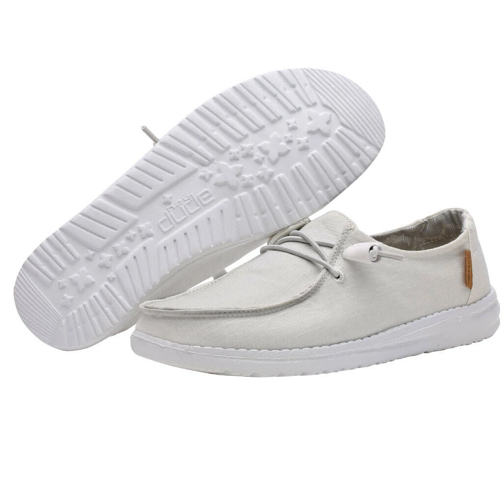 Hey Dude Ladies Wendy Chambray White Shoe 121410123 6 Hey Dude Ladies Wendy Chambray White Shoe 121410123 - Image 6