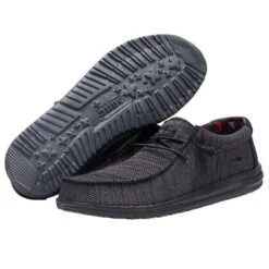 Hey Dude Men's Wally Sox Jet Black Shoes 110354935-PB -Hey Dude Shop 57 42853a53 cd52 48bb b10a a81f2e90ad86
