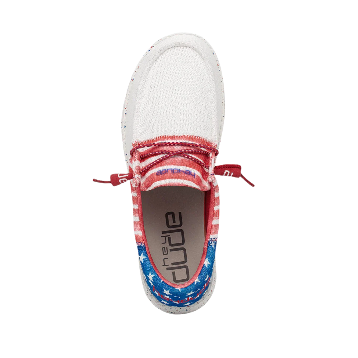 Hey Dude® Womens Wendy Sox Tri Patriotic Americana Shoes 40157-9BH 2 Hey Dude® Womens Wendy Sox Tri Patriotic Americana Shoes 40157-9BH - Image 2