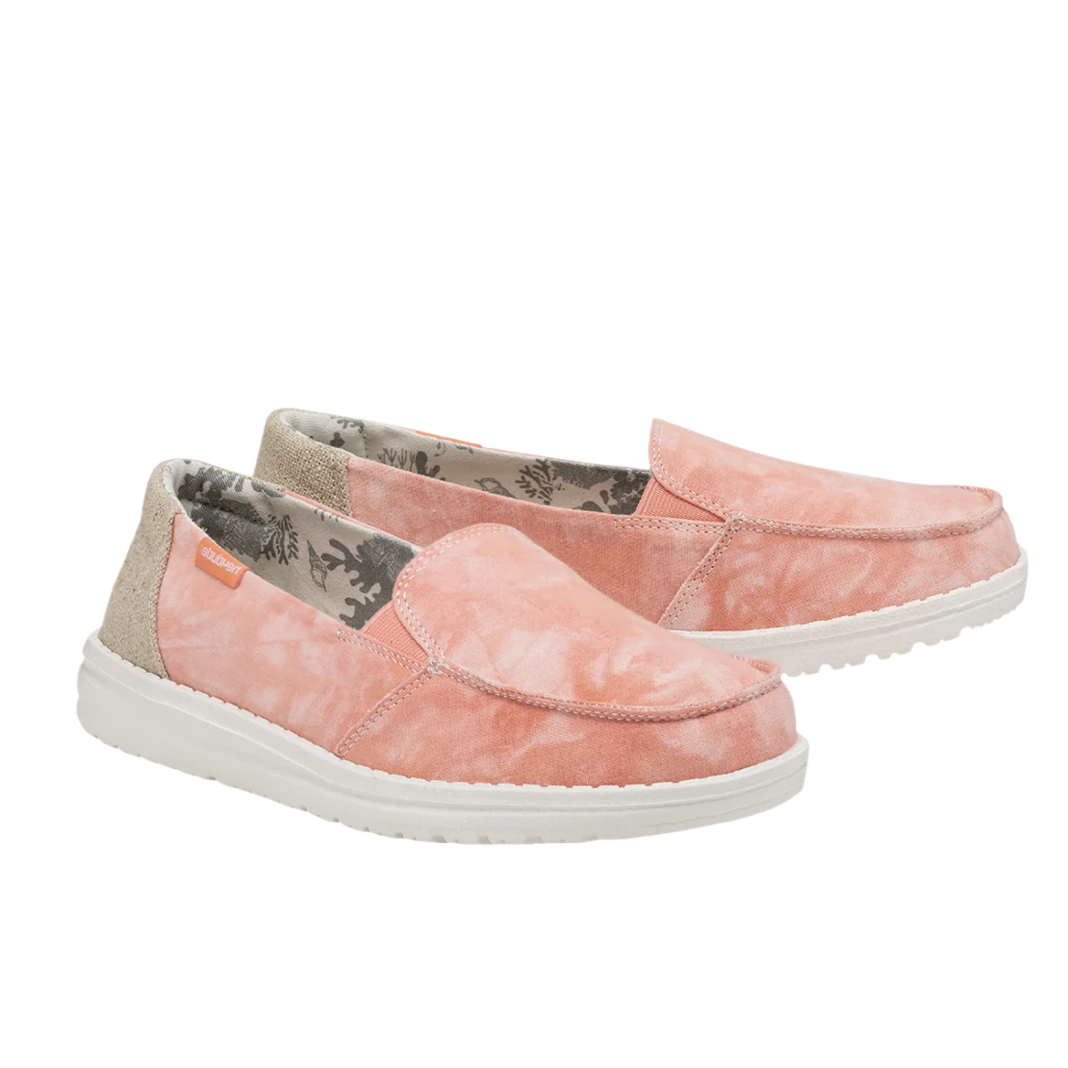 Hey Dude Ladies Lena Tie Dye Peach Slip On Shoes 121955507 1 Hey Dude Ladies Lena Tie Dye Peach Slip On Shoes 121955507