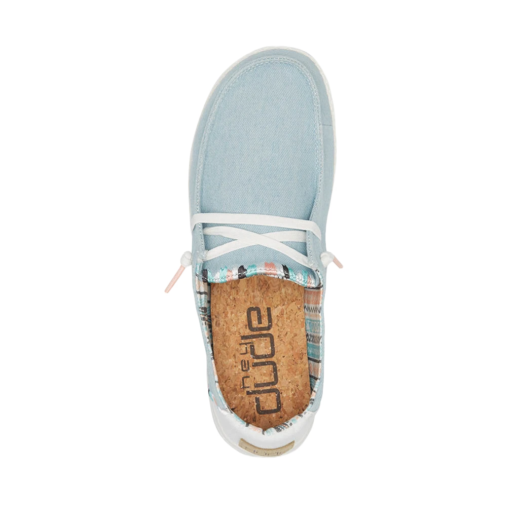 Hey Dude Ladies Wendy Boho Light Denim Shoes 121412412 2 Hey Dude Ladies Wendy Boho Light Denim Shoes 121412412 - Image 2