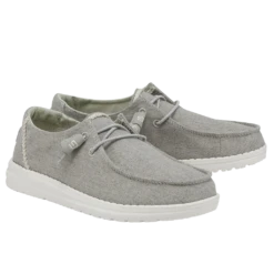 Hey Dude Ladies Wendy Chambray Braid Grey Shoes 121413327