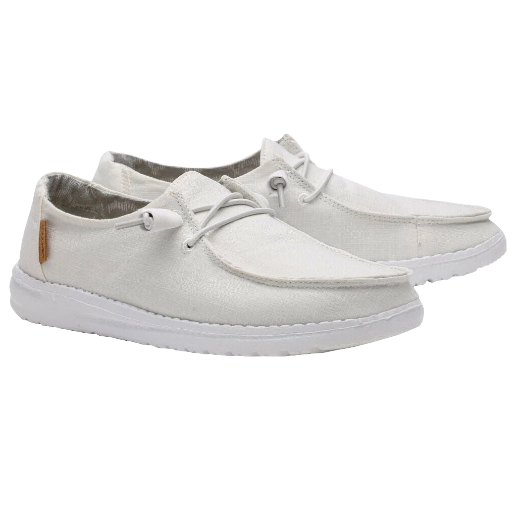 Hey Dude Ladies Wendy Chambray White Shoe 121410123 1 Hey Dude Ladies Wendy Chambray White Shoe 121410123