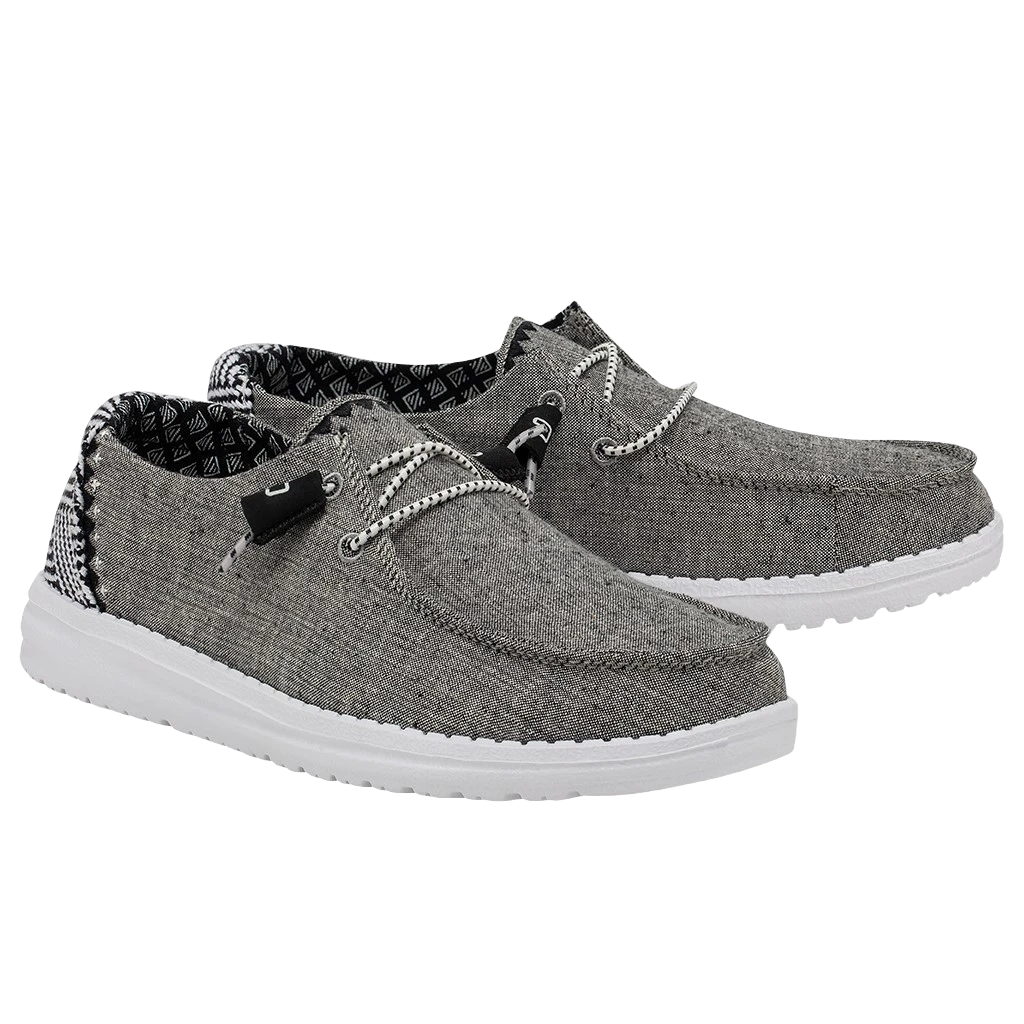 Hey Dude Ladies Wendy Chambray Onyx Shoes 121414203 1 Hey Dude Ladies Wendy Chambray Onyx Shoes 121414203