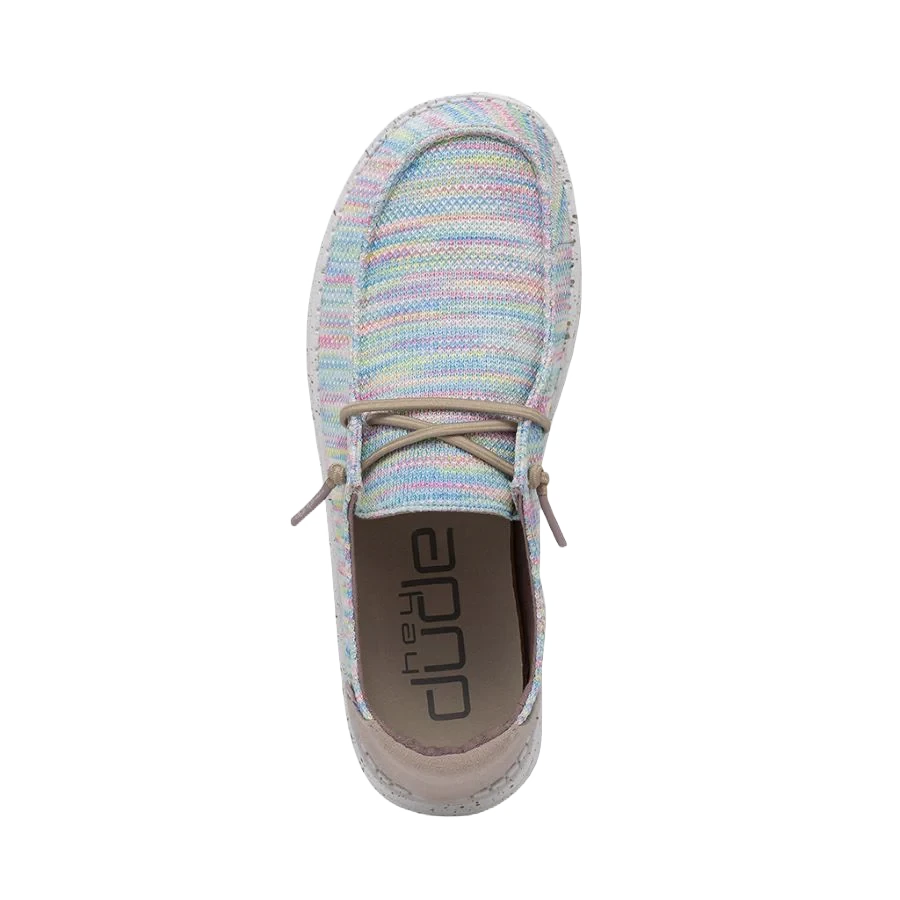 Hey Dude Ladies Wendy Sox Aurora White Slip On Shoes 121920214 2 Hey Dude Ladies Wendy Sox Aurora White Slip On Shoes 121920214 - Image 2