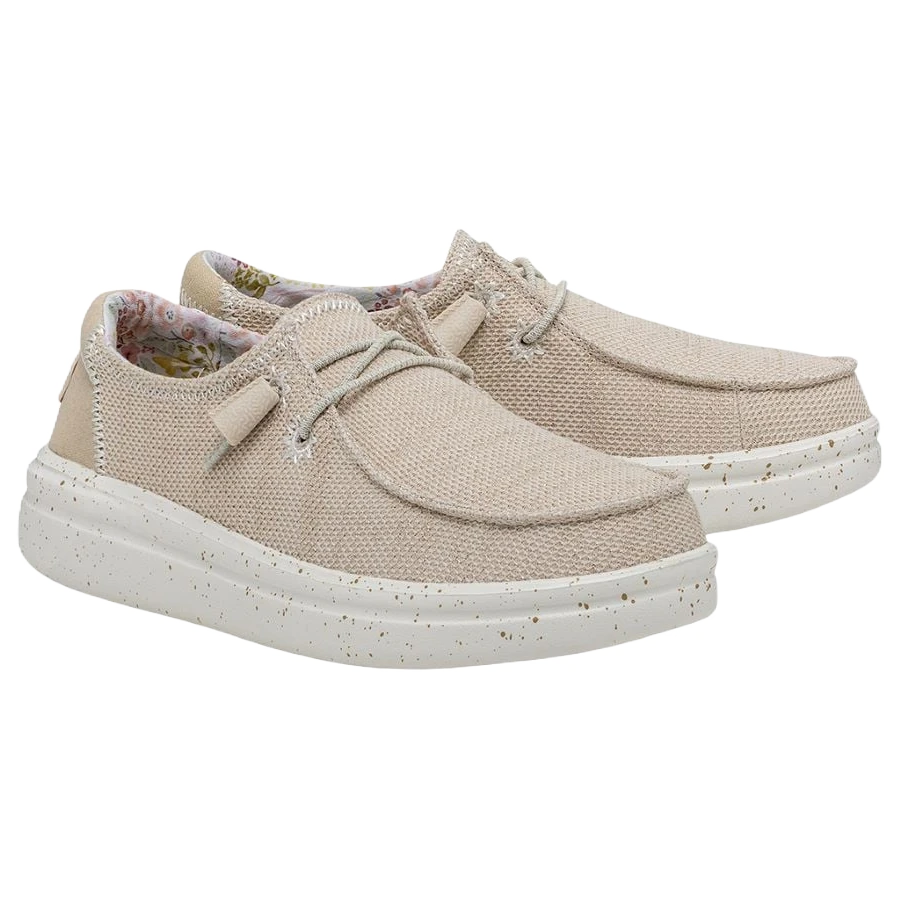 Hey Dude Ladies Wendy Rise Stretch Dove Beige Slip On Shoes 40076-1KV 1 Hey Dude Ladies Wendy Rise Stretch Dove Beige Slip On Shoes 40076-1KV