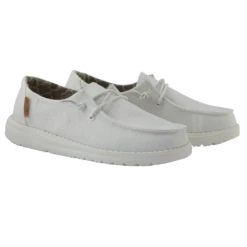 Hey Dude Children's Wendy Linen White Shoes 130120138