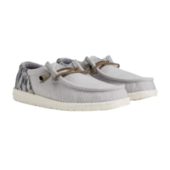 Hey Dude Men's Wally Funk Stone Grey Slip On Shoes 40006-270