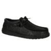 Hey Dude Wally Stretch Total Black Slip On Shoes 110384938