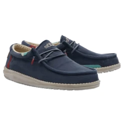 Hey Dude Men's Wally Washed Blue Space Shoes 111522133