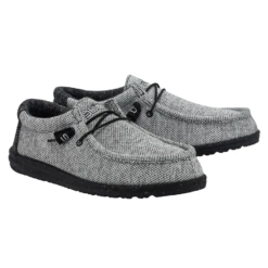 Hey Dude® Men's Wally Stretch Dark Web Light Grey Shoes 110383385