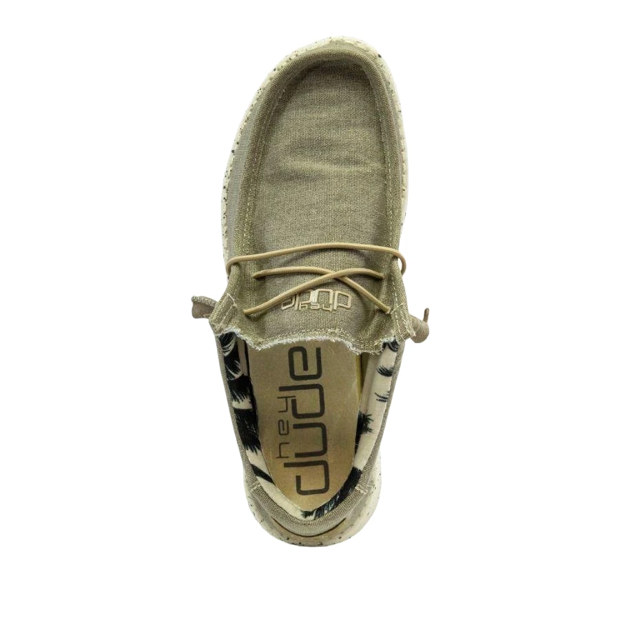 Hey Dude Men's Wally Stretch Beige Shoes 110380500 2 Hey Dude Men's Wally Stretch Beige Shoes 110380500 - Image 2