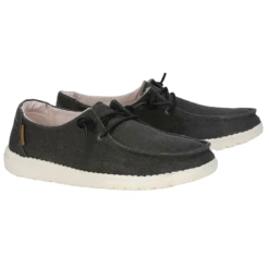 Hey Dude Ladies Wendy Chambray Off Black Shoes 121414949